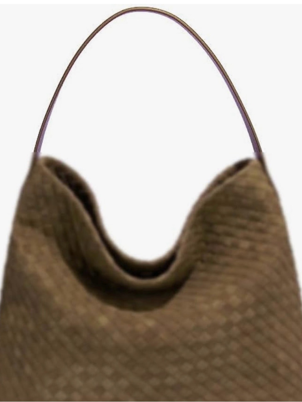 Brown Woven Shoulder Bag -